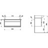 Тумба с раковиной LAUFEN PALACE 4.0125.1.075.475.1+1270.2 белый